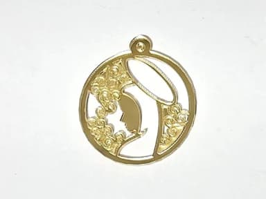 Pingente Nossa Senhora Acrílico Espelhado 4cm Pcts C/5 Peça
