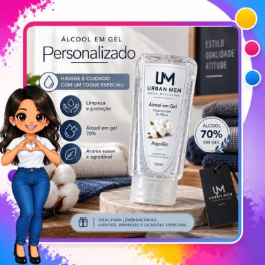 Gel Higienizador Personalizado ( Álcool Em Gel) 70 mL