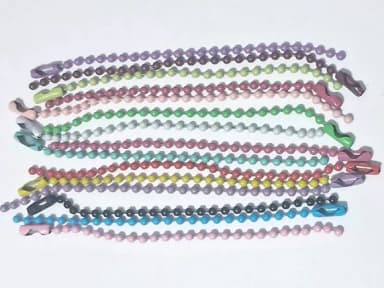 Corrente de Bolinha 10cm Pacote com 15 Unidades