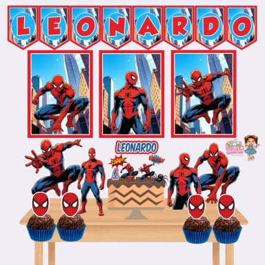 Kit Festa Só Um Bolinho HOMEM ARANHA - Decoração de Festa