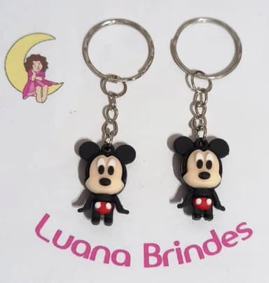 Chaveiro Mickey 3d Mini Emborrachado- 4 Unidades