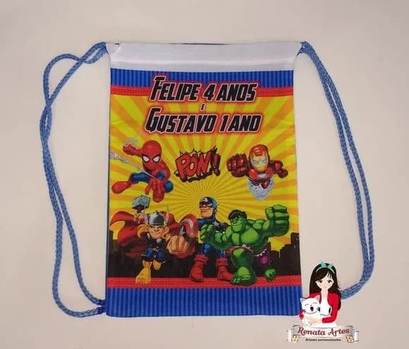 Mochila Personalizada Vingadores Desenho