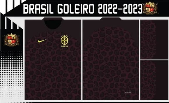 Vetor Da Camisa Brasil Goleiro 2022-2023