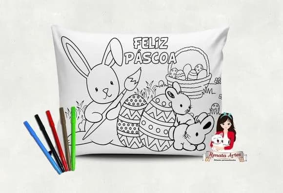 Almofada Pinte e Lave Páscoa 2