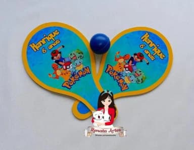 Raquetes de Ping Pong Personalizada Tema Pokemon