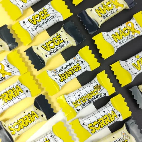 Balas Personalizadas Setembro Amarelo - 50 Unidades