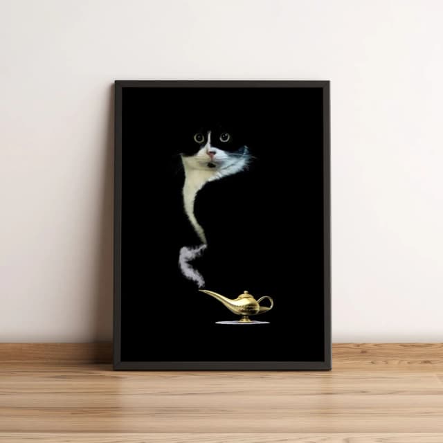 Quadro Gato Místico da Lâmpada Mágica  2619