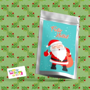 Saquinho Metalizado P 10x15 Personalizado Festa Natal