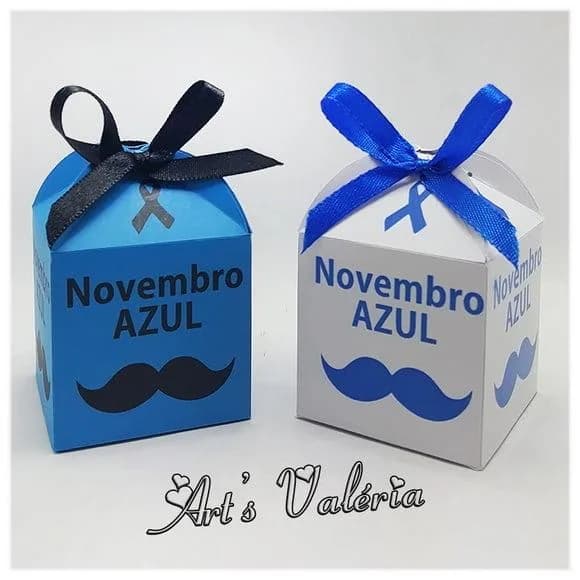 Caixinha Novembro Azul - 5cm