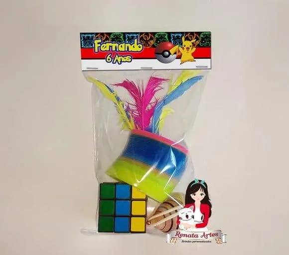 Kit Brinquedos Retrô Personalizado Tema Pokémon Pikachú