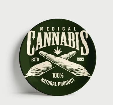 Prato Decorativo Cannabis Medicinal