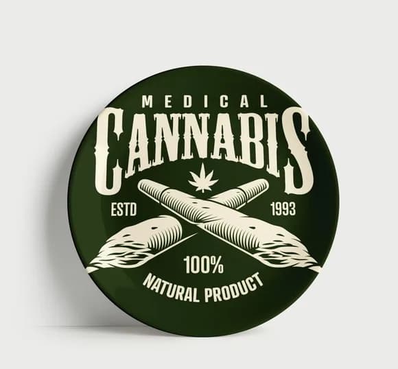 Prato Decorativo Cannabis Medicinal