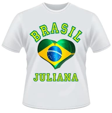 Camiseta Brasil Seu Nome na Copa Seleção 2022