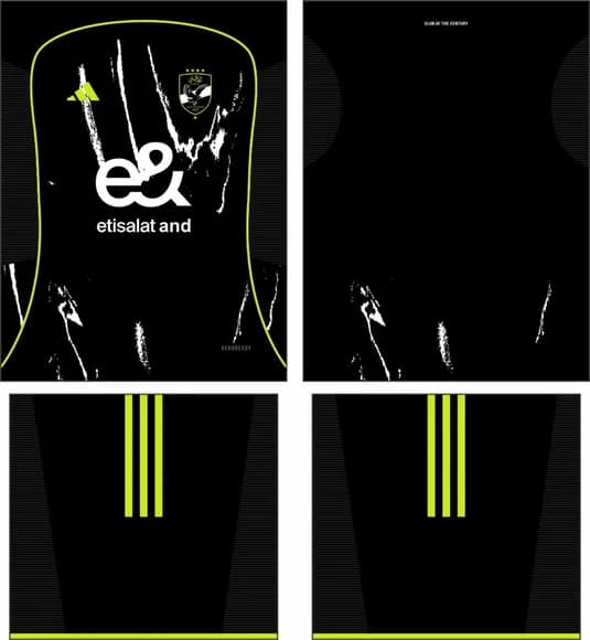 Arte Vetor Camisa Al Ahly Visita 2025-2026