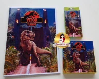 Kit Passatempo Personalizado Dinossauro