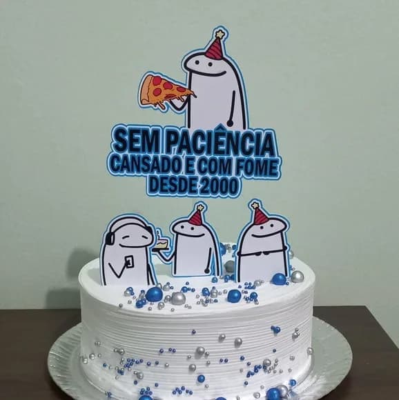 Topo de Bolo Flork sem Paciência