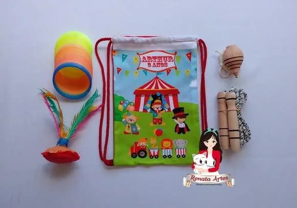 Mochila Boa Infância Tema Circo 2