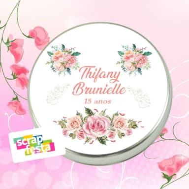 Latinha Personalizada Festa de 15 Anos Debutante Floral