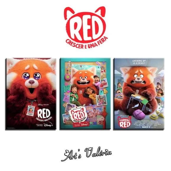 Poster De Papel Red: Crescer É Uma Fera - 29,7cm X 21cm