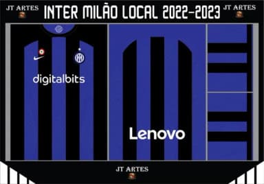 Vetor Da Camisa Do Inter De Milão 2022/2023