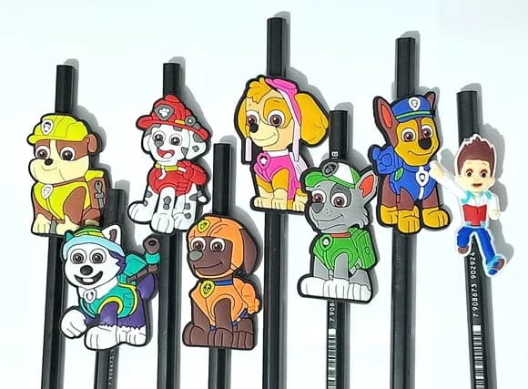 Lápis C/ponteira Patrulha Canina 5cm Pacotes com 8 Unidades