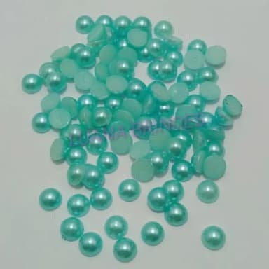 Meia Pérola Irisada na cor Tiffany -8mm- pct c/200 unid