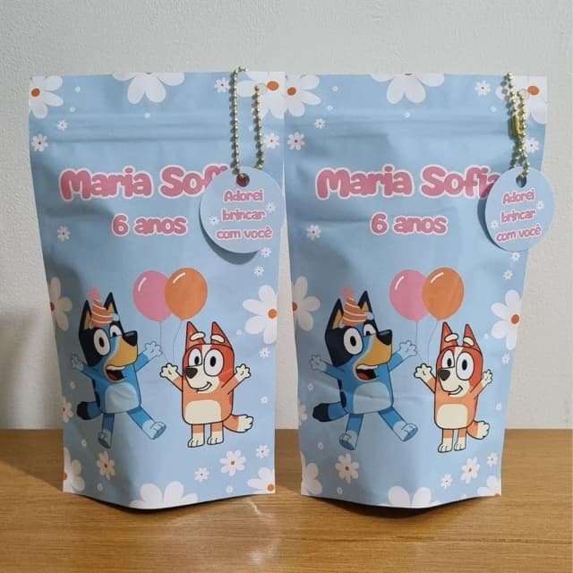 Saco Zip Lock 12x20 Lembrancinha Lembrancinha Bluey
