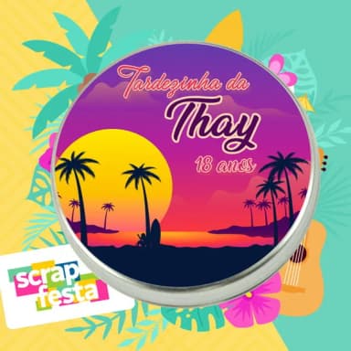 Latinhas Personalizadas Tropical Tardezinha