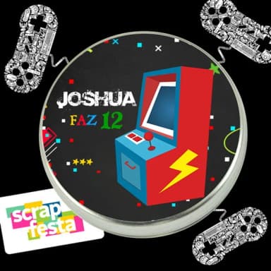 Latinhas Personalizada Festa Game Arcade