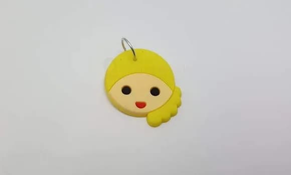 Pingente Princesa Elsa de Frozen Emborrachado de 3,2cm