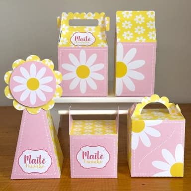 PEGUE E MONTE - Kit Festa MARGARIDAS - Decoração de Festa | Lembrancinhas | Aniversário | Personalizados