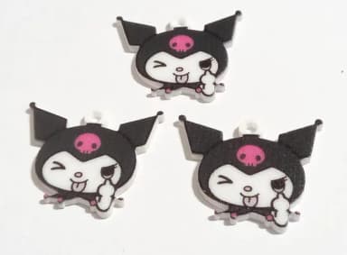 Pingente Kuromi em Acrílico U.v - 6 Unidades