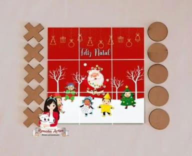 Jogo da Velha Personalizado de Natal Novo