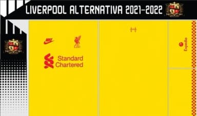Vetor Da Camisa Liverpool Alternativa 2021-2022