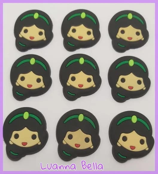 Aplique Carinha da Jasmine emborrachada - Pcts c/7 unds