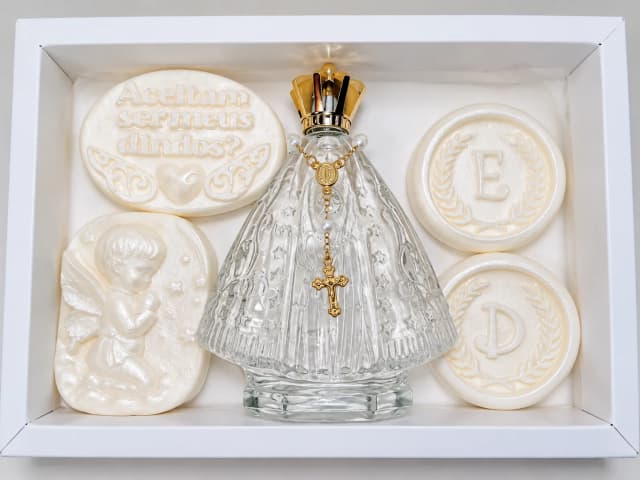 Presente Padrinhos de Batismo Kit Aromatizador Nossa Senhora
