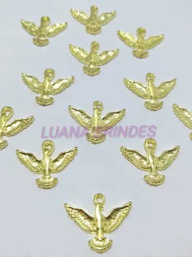 Pingente do Divino Espírito Santo Dourado de 1,7cm