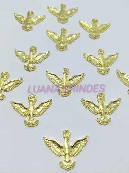 Pingente do Divino Espírito Santo Dourado de 1,7cm