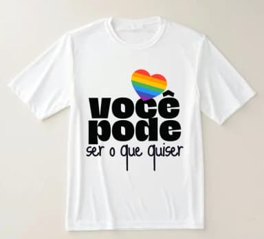 Camiseta Lgbtqia+ Você Pode Ser o Que Quiser Orgulho