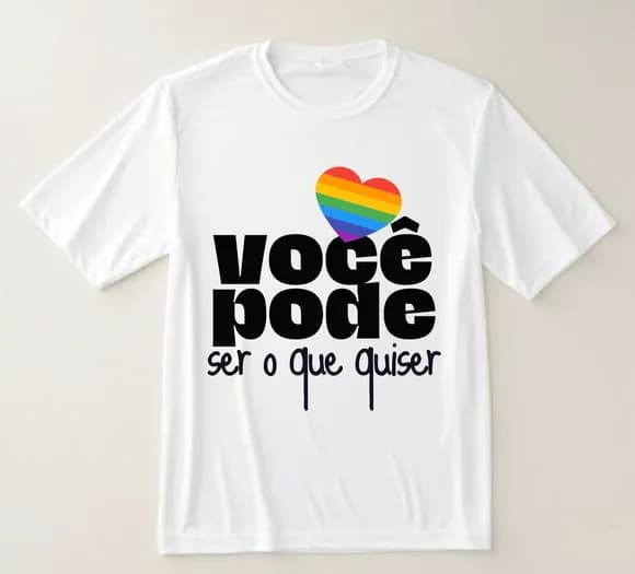 Camiseta Lgbtqia+ Você Pode Ser o Que Quiser Orgulho