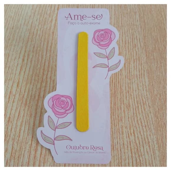 Card com Mini Lixa Outubro Rosa