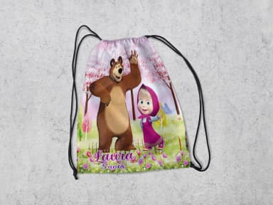 Mochilinha Personalizadada Marsha e o Urso
