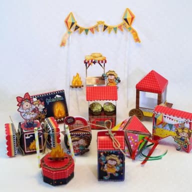 Kit 60 Lembrancinhas Festa Junina