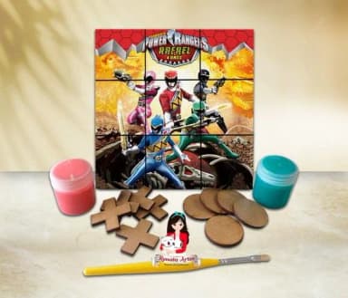 Jogo da Velha com Tinta Personalizado Power Rangers