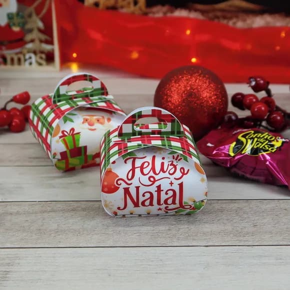 Caixa 1 Doce ou Bombom Natal- Enviado Desmontado