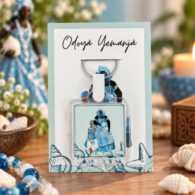 45 Unidades - Chaveiro Orixá Iemanjá Personalizado Lembrancinhas