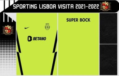 Vetor Da Camisa Sporting Lisboa Visita 2021-2022