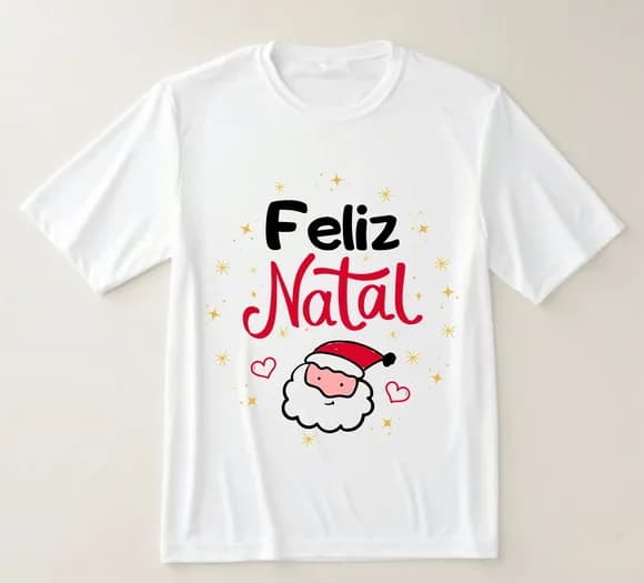 Camiseta Feliz Natal com Papai Noel