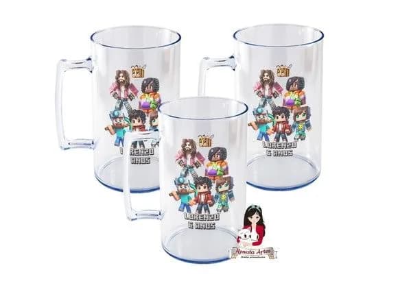 Caneca Acrílica 500ml Minecraft Filme