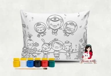 Almofada com Tinta para Colorir Octonautas